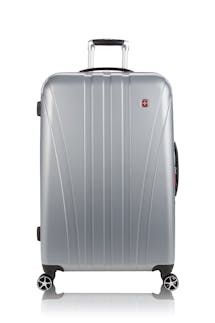 SwissGear 7739 Hardside Luggage Trunk with Spinner Wheels, White,  Checked-Large 26-Inch 