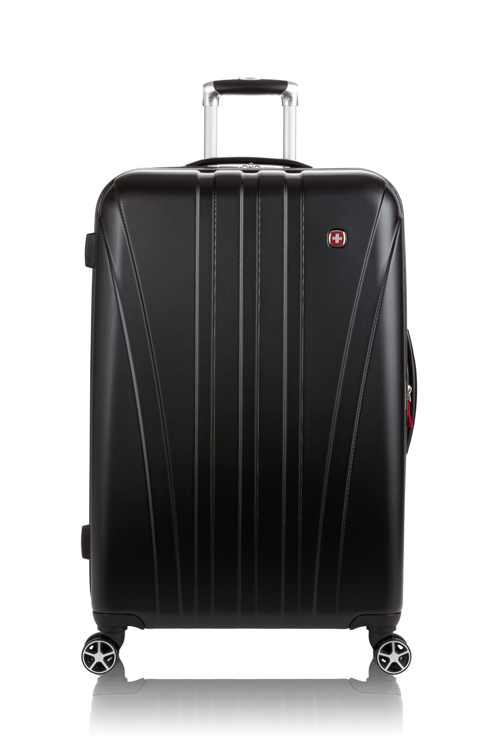 Silver SwissGear 7585 Hardside Spinner Luggage Checked-Medium 23-Inch 