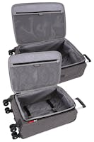 Swissgear 7738 Expandable 2pc Spinner Luggage Set - Gray Black