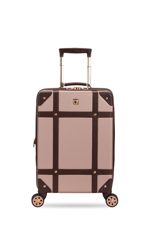 Swissgear 7739 19" Trunk Expandable Spinner Luggage Matching rose gold zippers, wheels, lift handle and SWISSGEAR logo