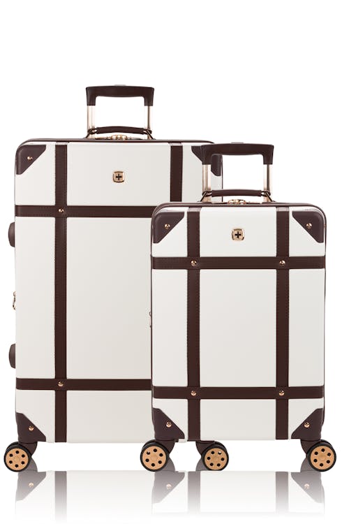 SWISSGEAR SW460 Expandable Trunk 2PC Spinner Set - White