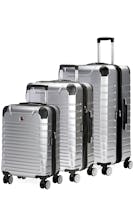 Swissgear 7782 Expandable 3pc Hardside Luggage Set - Silver
