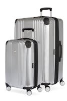 Swissgear 7786 Expandable 2pc Hardside Spinner Luggage Set - Silver