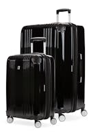 Swissgear 7786 Expandable 2pc Hardside Spinner Luggage Set - Black