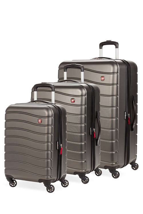 Swissgear 7790 Expandable Hardside Spinner 3pc Luggage Set - Gray