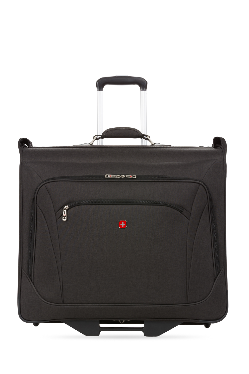 Black 50-Inch Length Accommodates Suits & Business Attire One Size Swiss Gear Folding Carry On Garment Bag with Pockets 