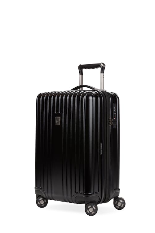 Swissgear 7910 20" USB Expandable Carry On Hardside Spinner Luggage - Black