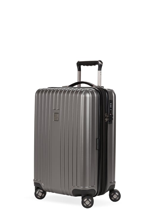 Swissgear 7910 20" USB Expandable Carry On Hardside Spinner Luggage - Gun Metal