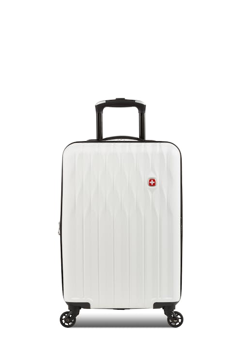 Swissgear 8018 20" Expandable Carry On Spinner Luggage - Egret - Exterior shell is made from lightweight ABS