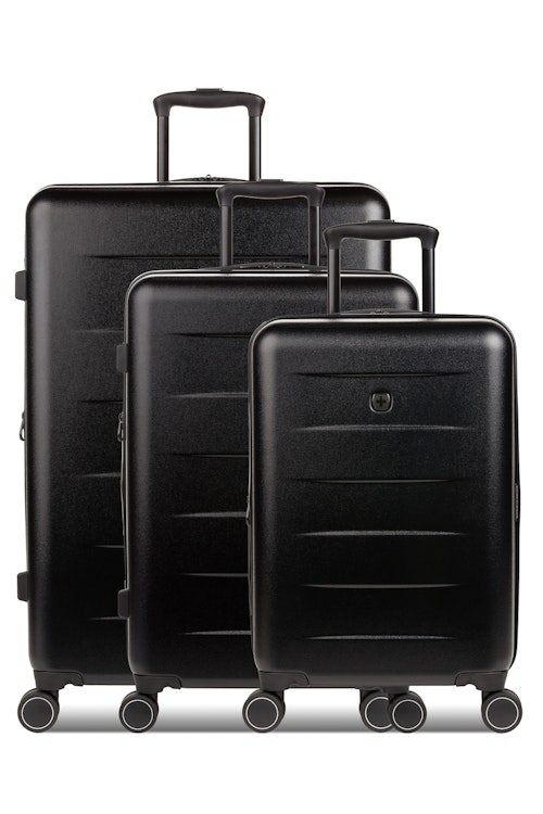 SWISSGEAR 8020 Expandable Hardside Spinner 3pc Luggage Set - Black
