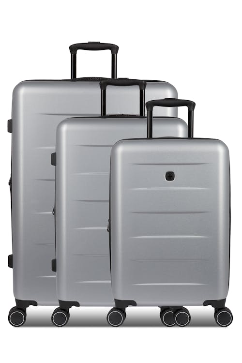 Swissgear 8018 Expandable Hardside Spinner 3PC Luggage Set - Black