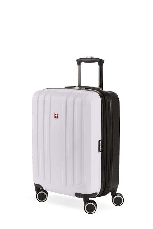 Swissgear 8028 19" Expandable Hardside Spinner Carry-On Luggage-Two-tone black/white color scheme