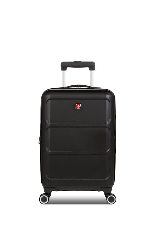 Swissgear 8090 20" Expandable Hardside Spinner Luggage Carry On - Black - made of tough, durable ABS