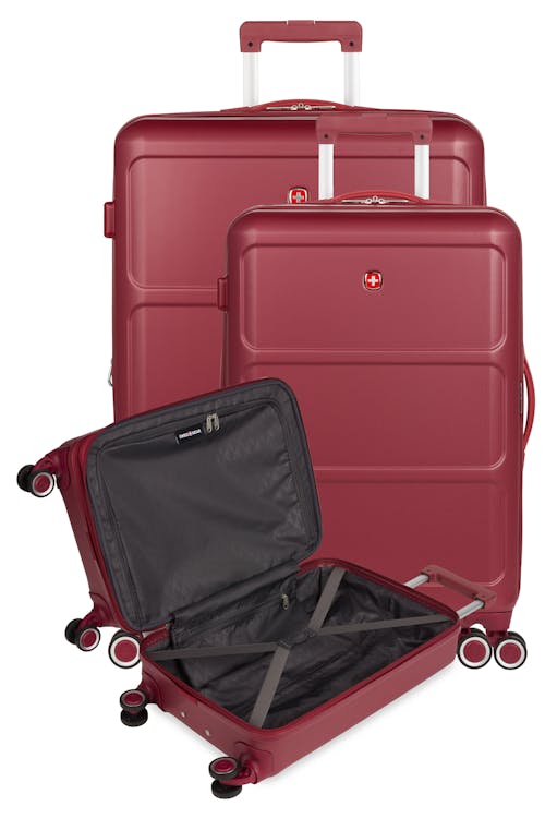Swissgear 8090 Hardside 3 pc Expandable Luggage Set - Burgundy