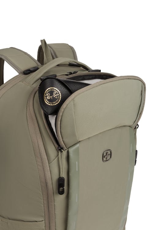 Swissgear 8119 16" Laptop backpack-Olive - Felt-lined hard-shell pocket keeps your glasses safe 