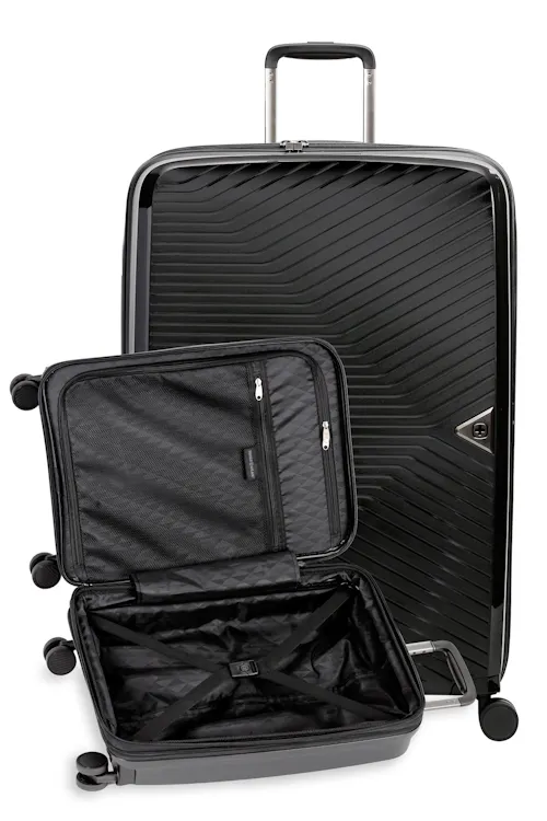 Swissgear 8836 Expandable 2pc Hardside Spinner Luggage Set Black