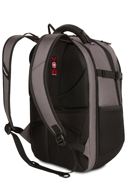 Swissgear 9003 ScanSmart Laptop Backpack - Gray Ergonomically contoured, padded shoulder straps with built-in suspension and breathable mesh fabric