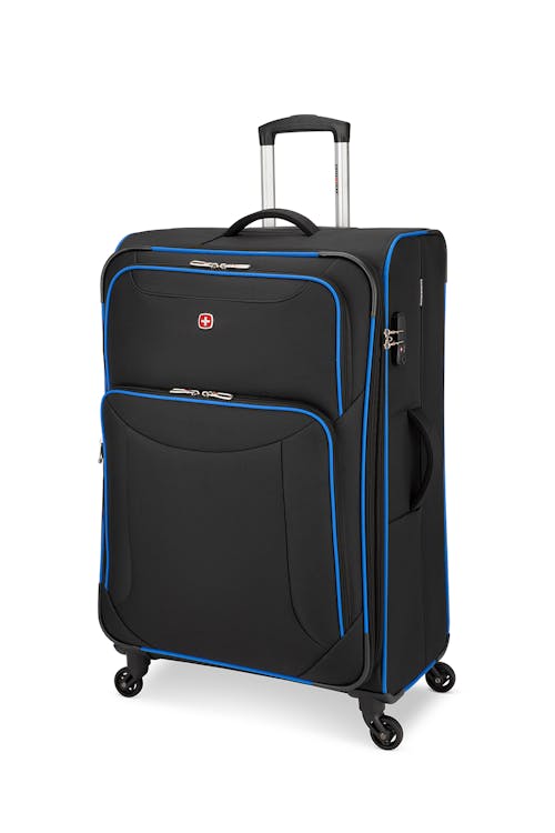 Swissgear Basel Collection 28" Expandable Upright Luggage - Black/Blue