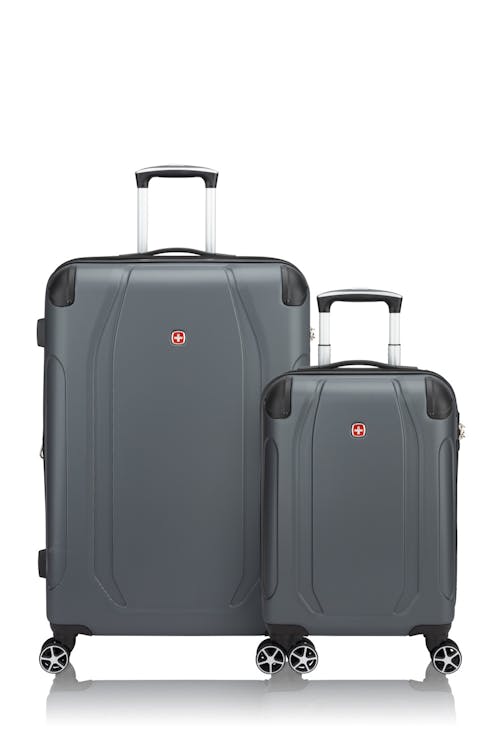 Swissgear Central Lite Collection Expandable Hardside Luggage 2 Piece Set - Charcoal 