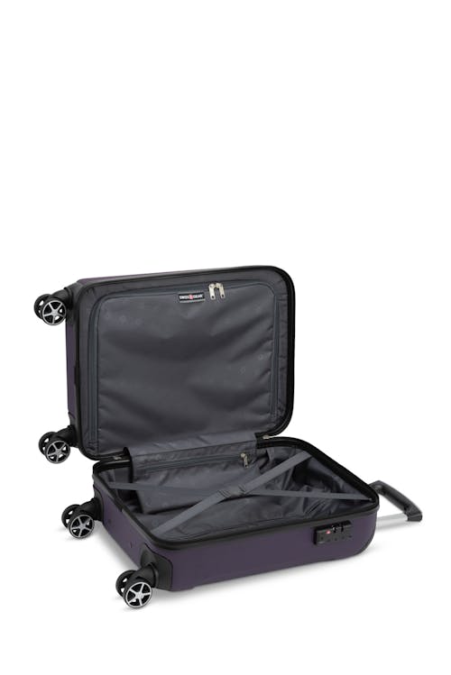 Swissgear Central Lite Collection Expandable Hardside Luggage 2 Piece Set - Split case design with zippered divider and elasticized tie-down straps