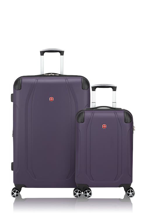 Swissgear Central Lite Collection Expandable Hardside Luggage 2 Piece Set - Plum