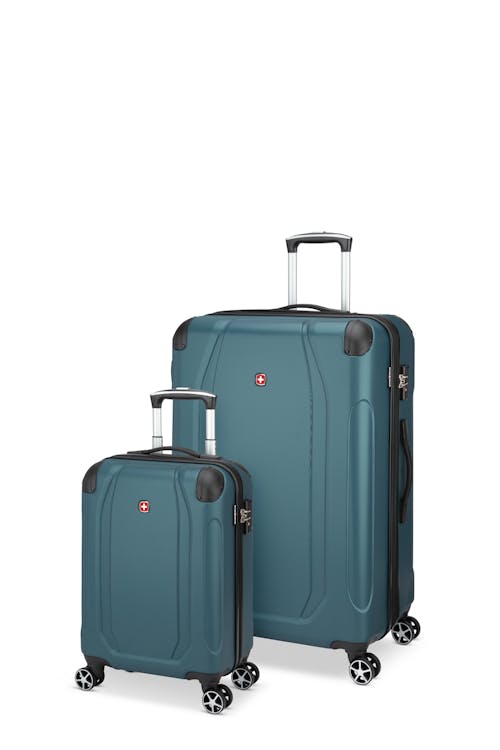 Swissgear Collection de bagages Central Lite - Ensemble de 2 Valises Rigides et Extensibles - Sarcelle