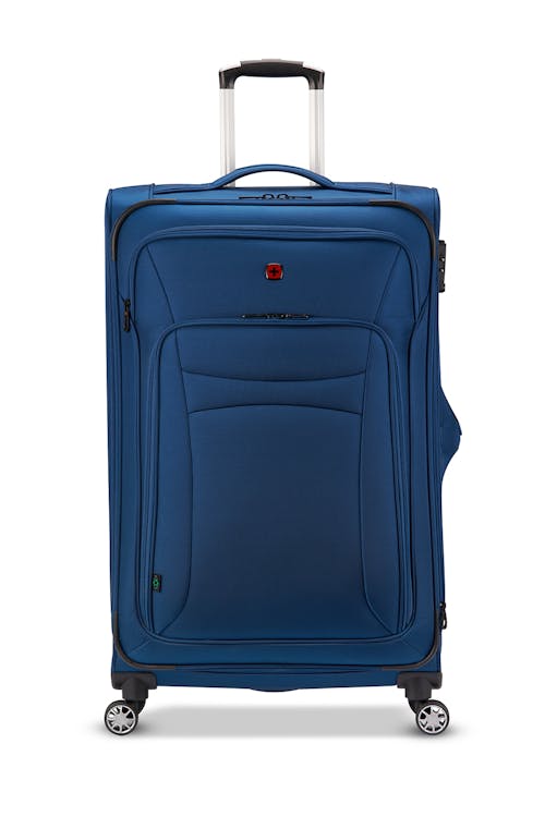 Swissgear Essential Collection 29" Expandable Softside Luggage - Blue- 29-Inch softside luggage with 8 spinner wheels and two carry handles