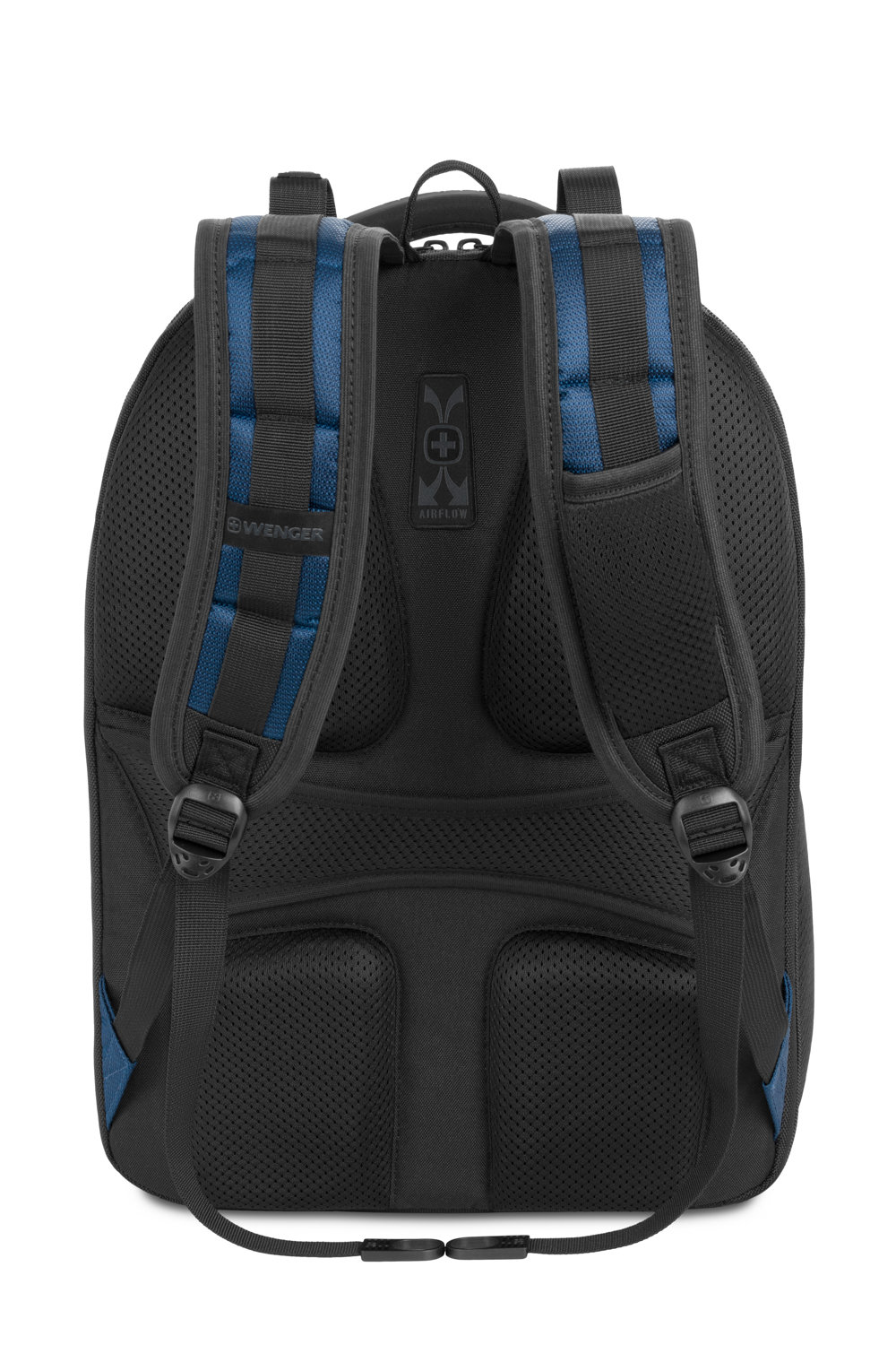 Black and fashion blue backpack