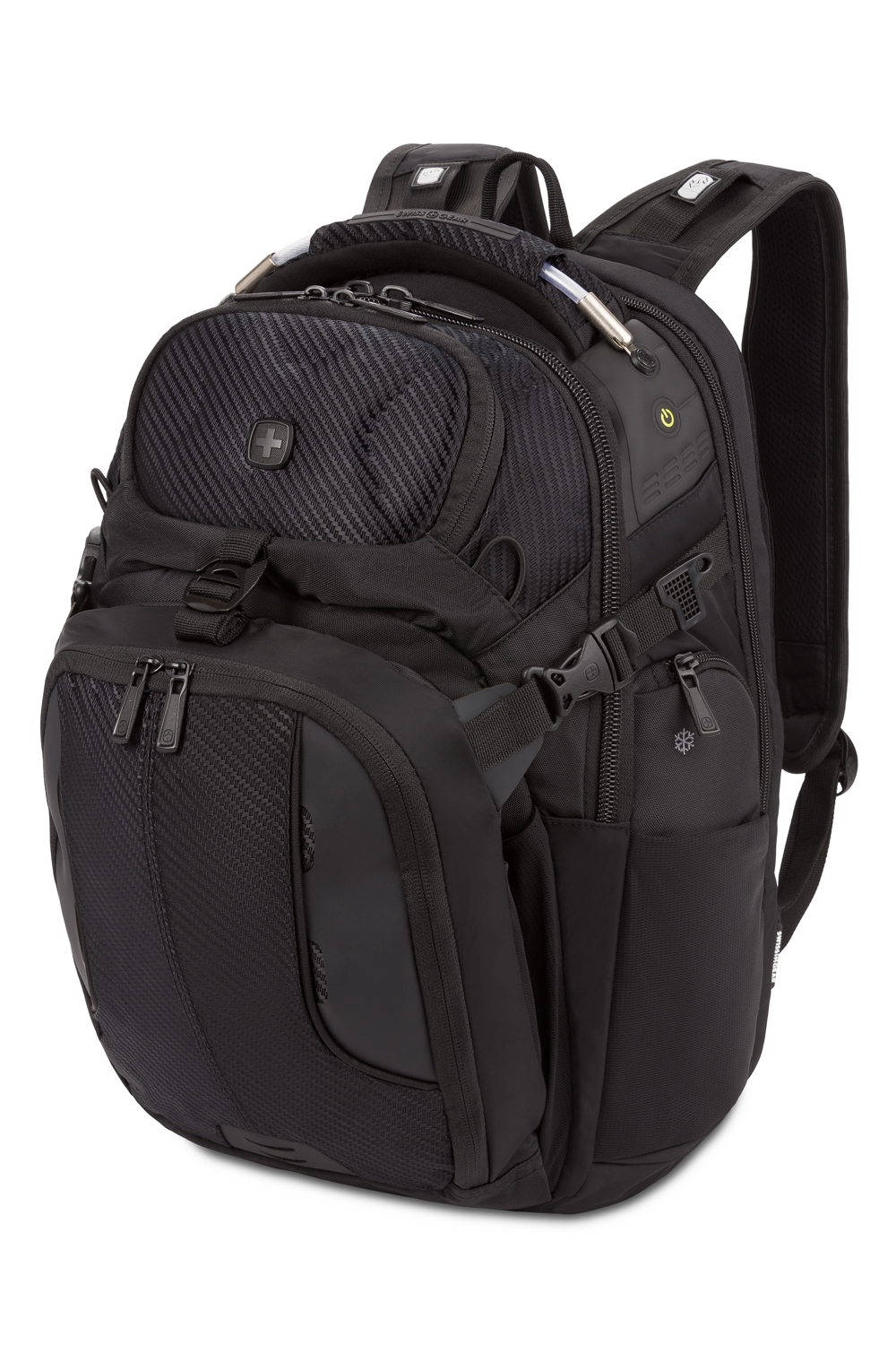 Swissgear 2750 USB Deluxe ScanSmart Laptop Backpack with LED Light Black