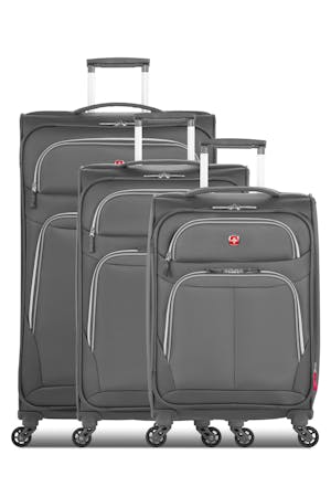Swissgear 6270 Expandable Liteweight 3 piece Spinner Luggage Set - Pewter