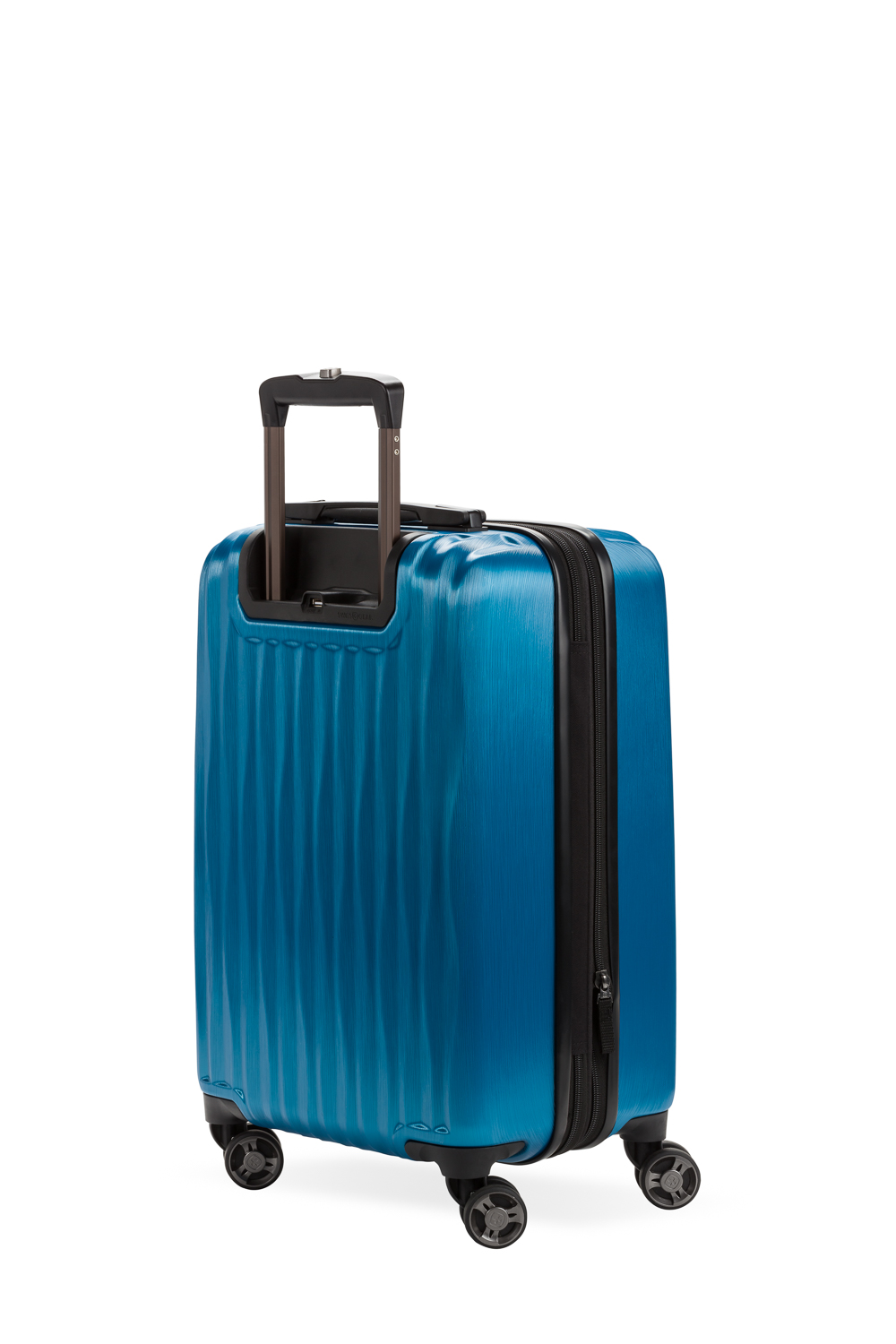 Blue carry fashion on luggage