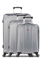 Swissgear 3750 3pc Hardside Spinner Luggage Set - Silver