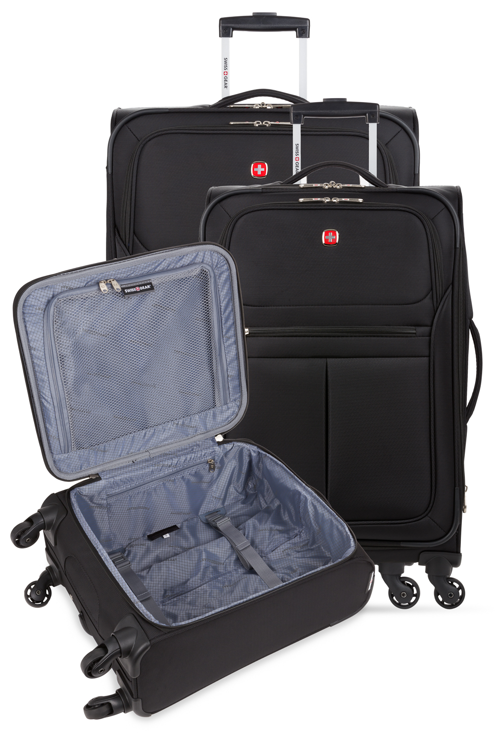 SWISSGEAR 4010 3pc Spinner Luggage Set Black