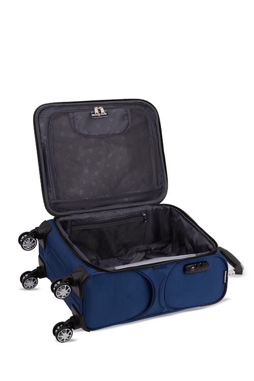 Swissgear Neolite III Collection Upright Luggage 3 Piece Set - Blue - Packing space with elasticized tie-down straps