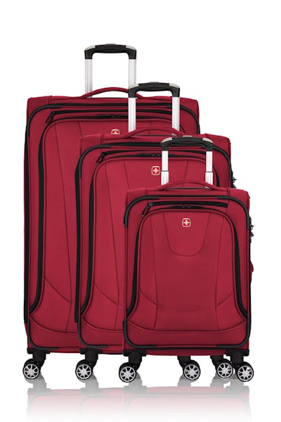 Swissgear Collection de bagages Neolite III - Ensemble de 3 valises souples - Rouge