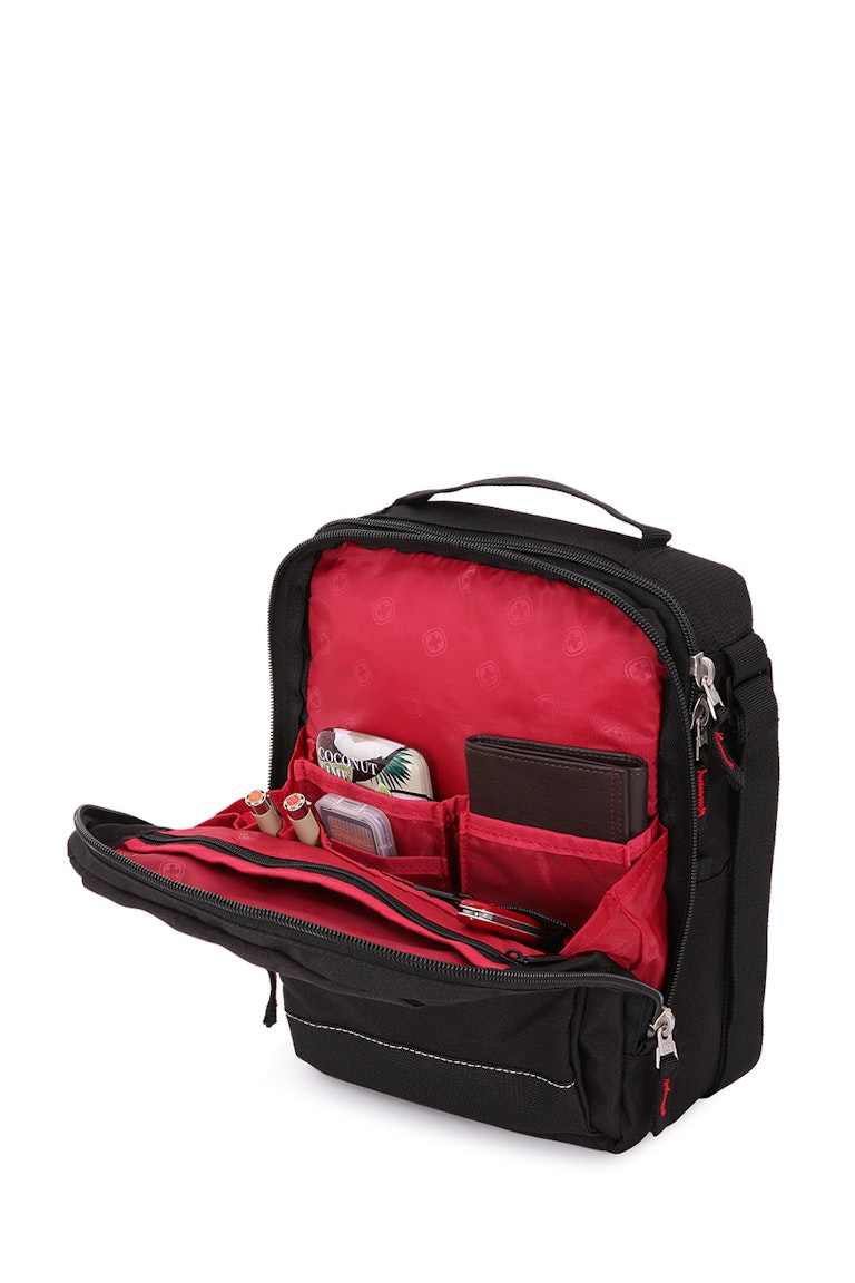 Swissgear 2310 Vertical Boarding Bag with iPad Sleeve Black Cod/Swiss Red