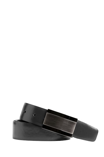 SWISSGEAR Reversible Solid Buckle Leather Belt - Black Brown