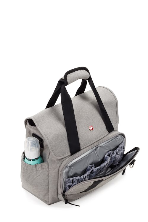 Swissgear 2682 Diaper Messenger Bag Light Heather Grey