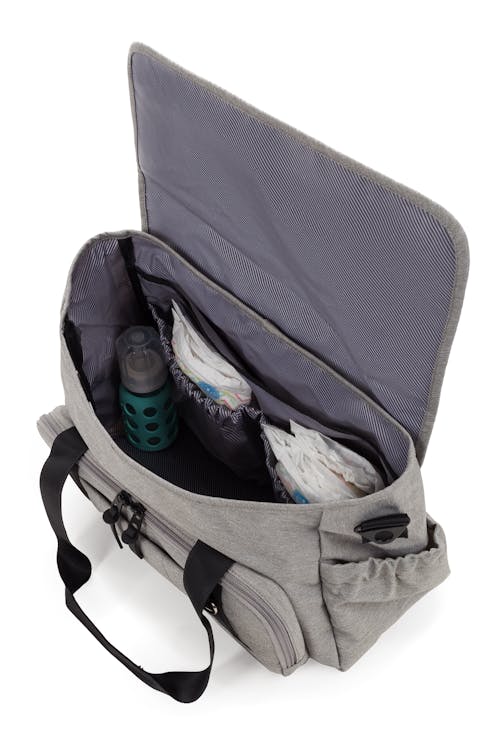 Swissgear 2682 Diaper Messenger Bag Light Heather Grey
