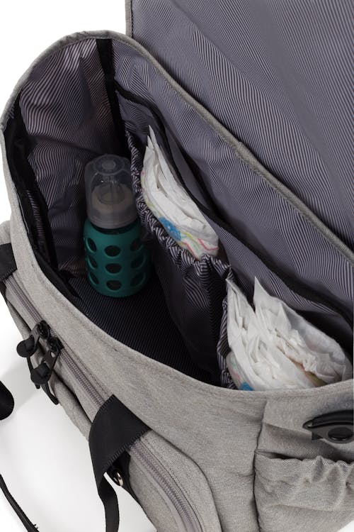 Swissgear 2682 Diaper Messenger Bag Light Heather Grey