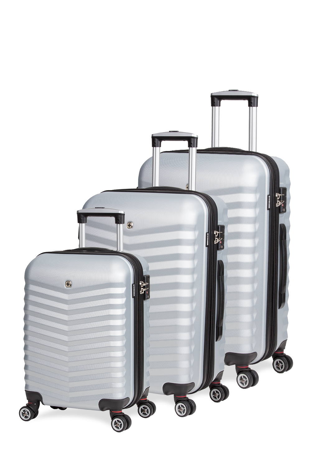 silver luggage set