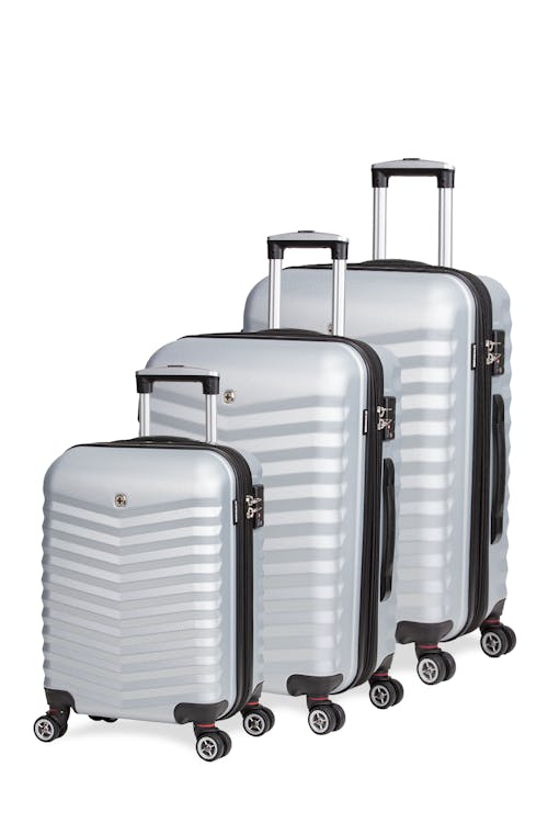 Swissgear 3230 Expandable 3pc Hardside Luggage set - Silver