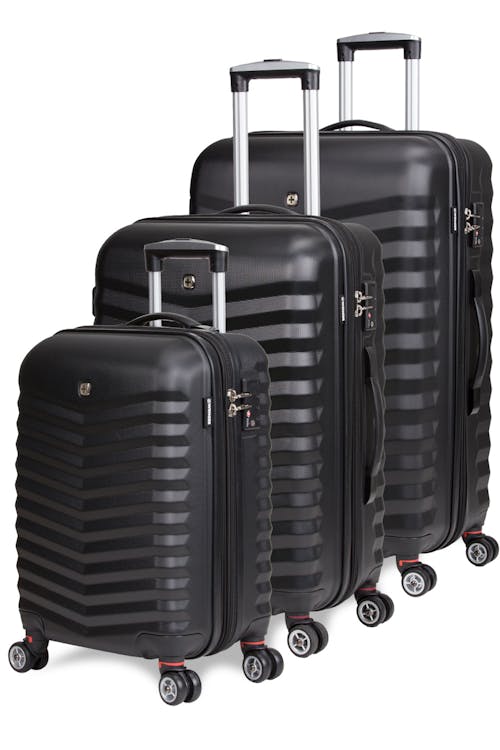 Swissgear 3230 Expandable 3pc Hardside Luggage set - Black