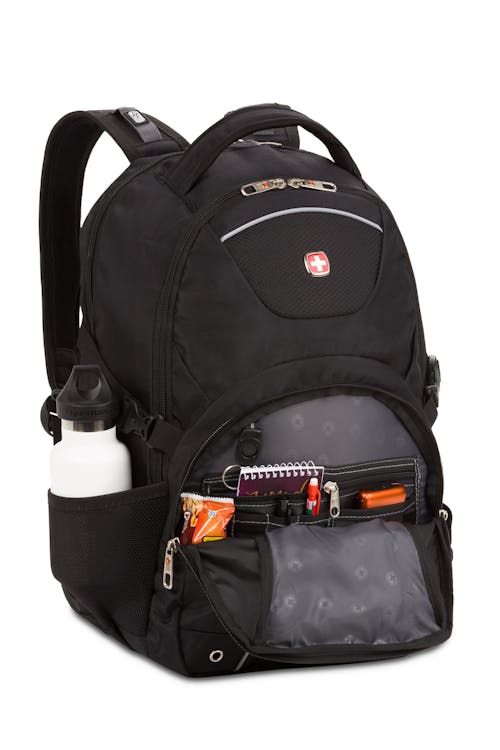 Swissgear 3258 - Sac à dos pour portable - Multiples pochettes pour téléphone, câbles, bouteille d’eau, etc.
