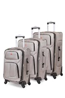 Swissgear Sion 6283 Expandable 3pc Spinner Luggage Set - Pewter