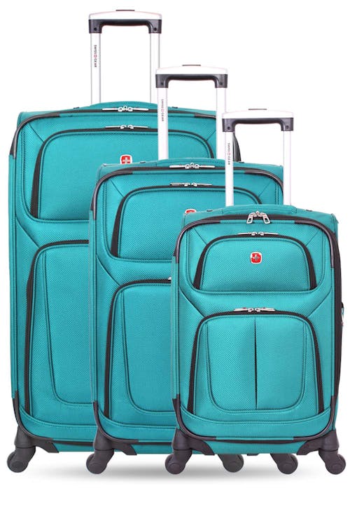 Swissgear 6283 Expandable 3pc Spinner Luggage Set Teal