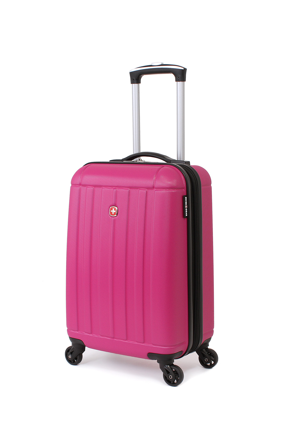 pink spinner suitcase