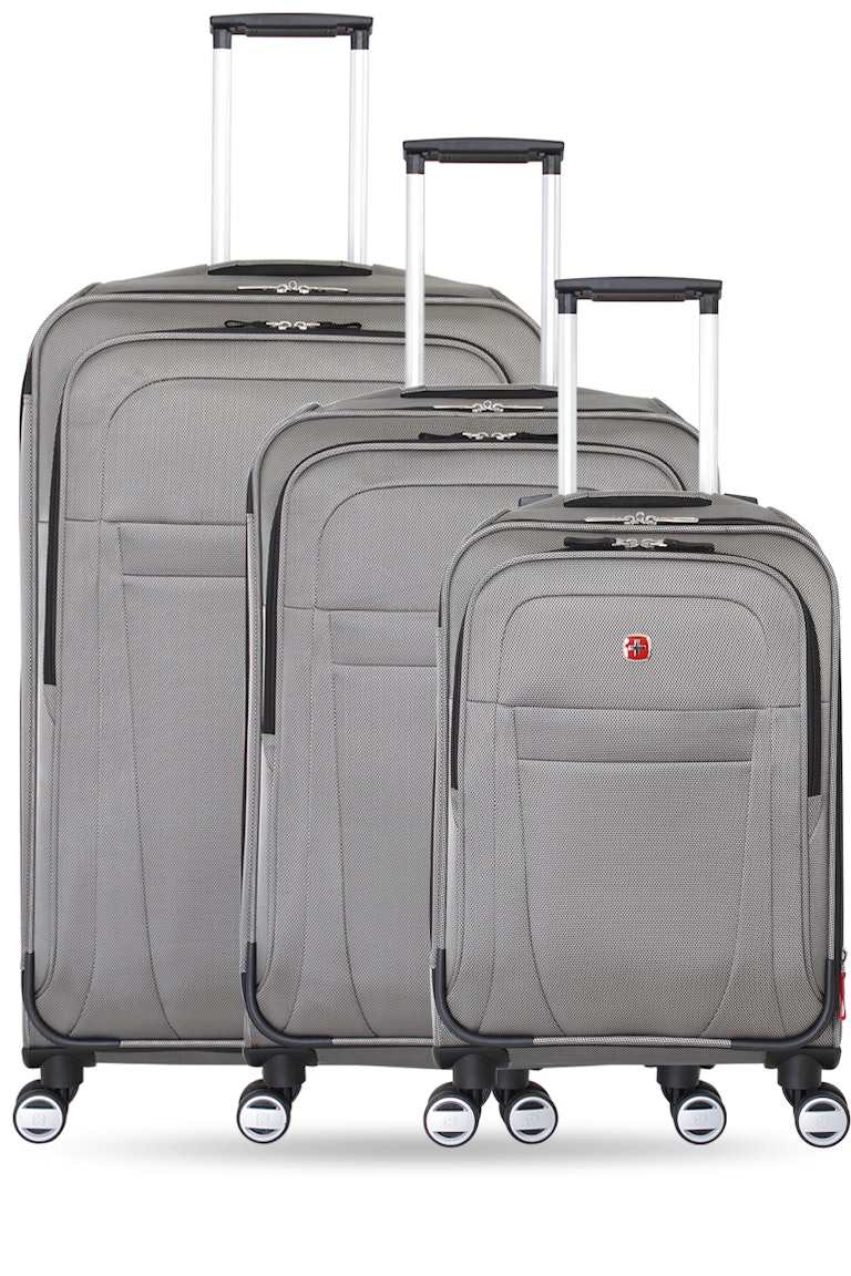 Swissgear 6305 Zurich Expandable 3pc Spinner Luggage Set Pewter