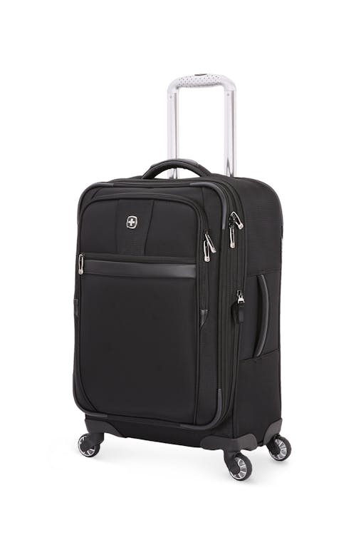 Swissgear 6369 20" Expandable Carry On Spinner Luggage - Black