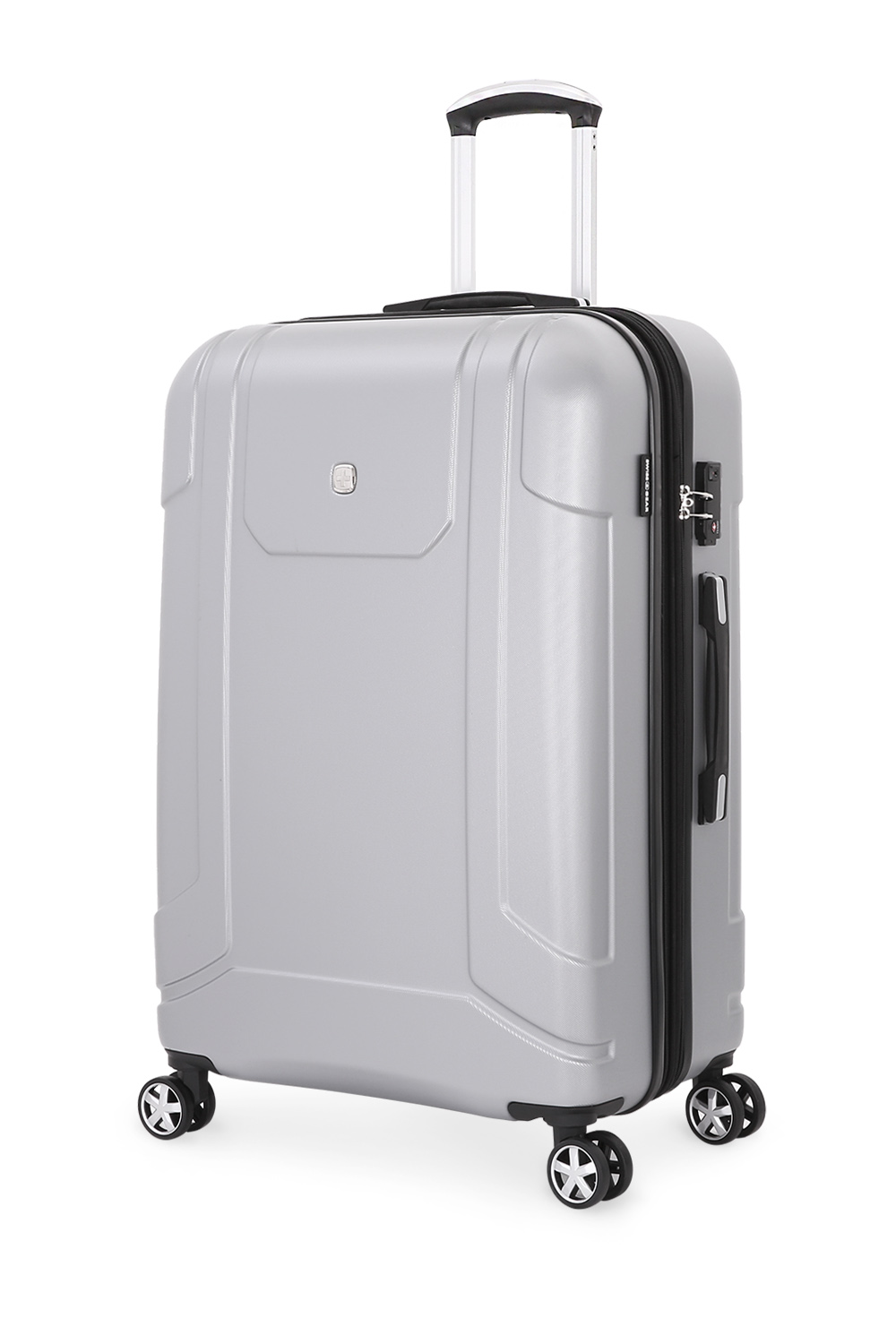 silver hard shell suitcase